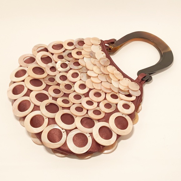 mod by design Handbags - Rare Mod by design Silk & Horn embellished handbag